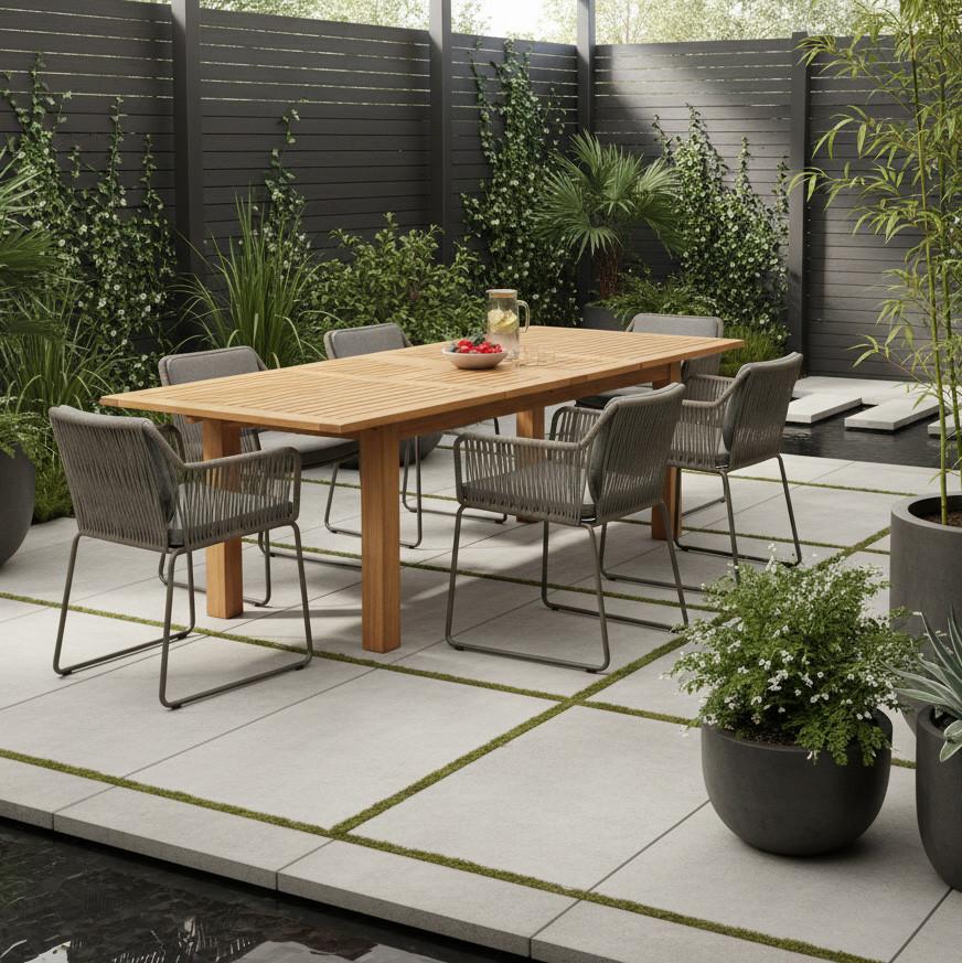 wohnli-moebel-suche-001442005001 Wohnli Möbelsuche - Gartentisch aus Eukalyptusholz ausziehbar