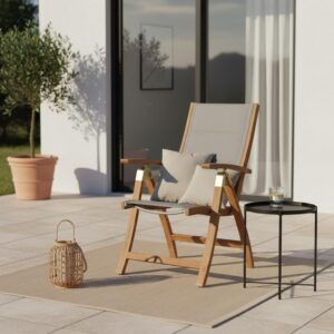 Wohnli Möbelsuche - Gartensessel Acapulco Akazie/Textil klappbar