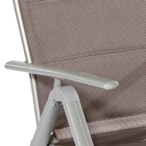 Gartensessel klappbar Taviano Metall/Textil Metall, Textil Gardenson Garten & Outdoor > Gartenmöbel > Gartenstühle Braun