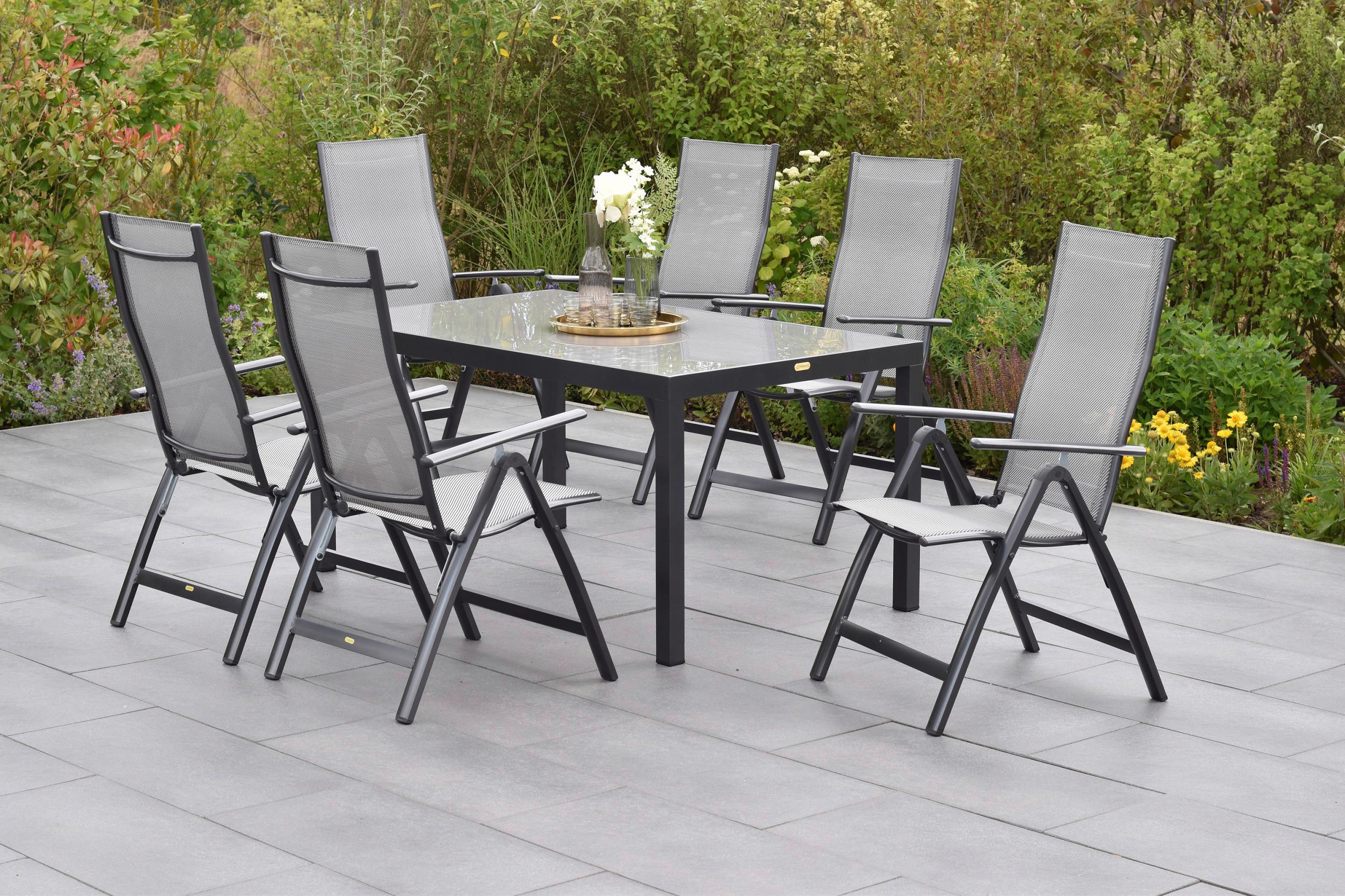 GARTENSET CARRARA Metall, Textil Gardenson Garten & Outdoor > Gartenmöbel > Gartenmöbel-Sets Braun