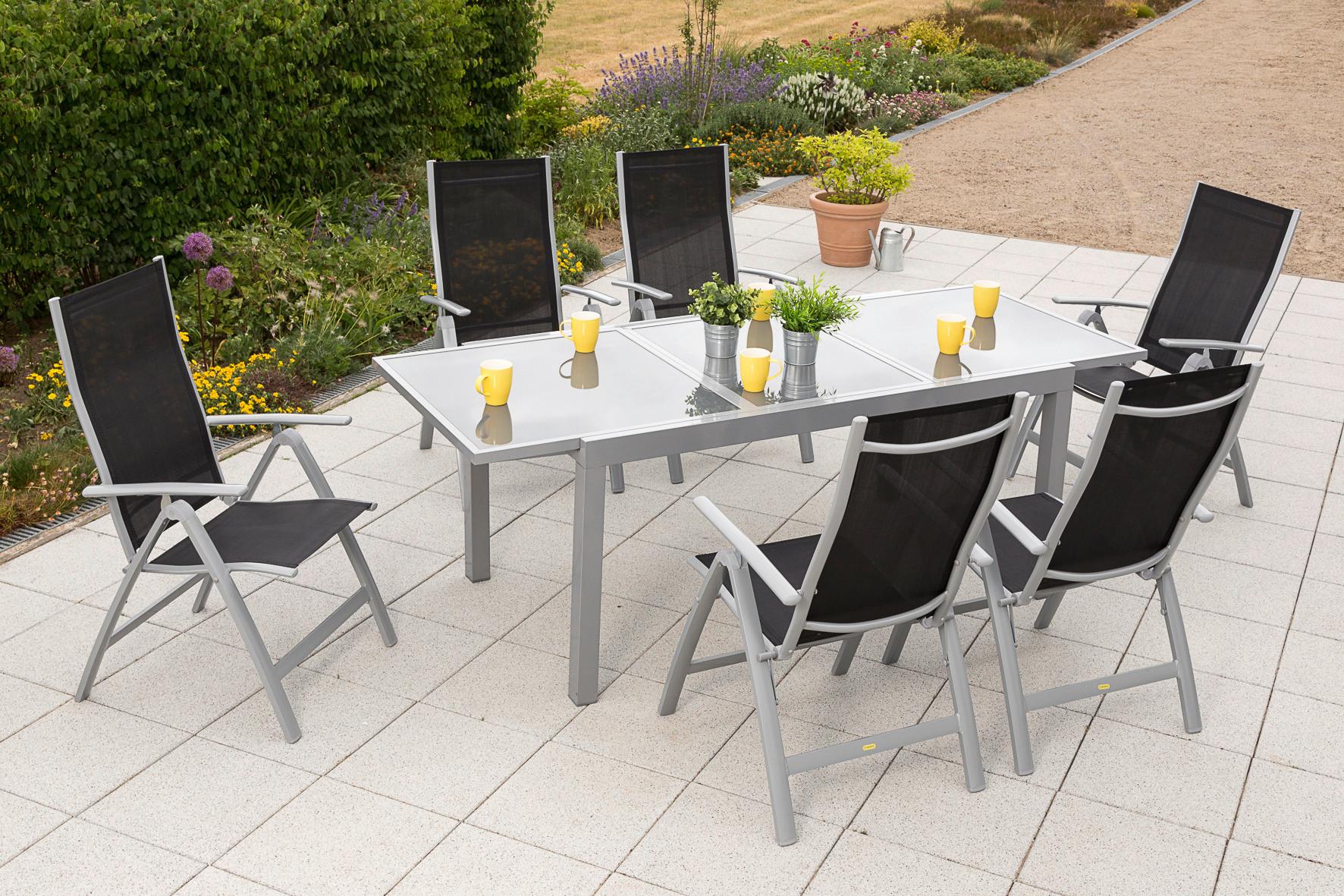 GARTENSET CARRARA Metall, Textil Gardenson Garten & Outdoor > Gartenmöbel > Gartenmöbel-Sets Schwarz
