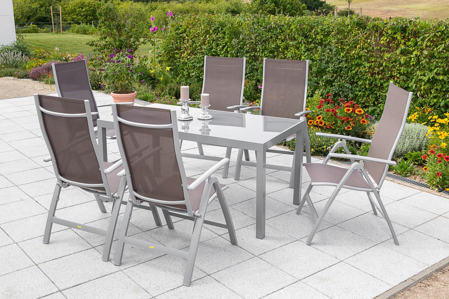 GARTENSET CARRARA Metall, Textil Gardenson Garten & Outdoor > Gartenmöbel > Gartenmöbel-Sets Taupe