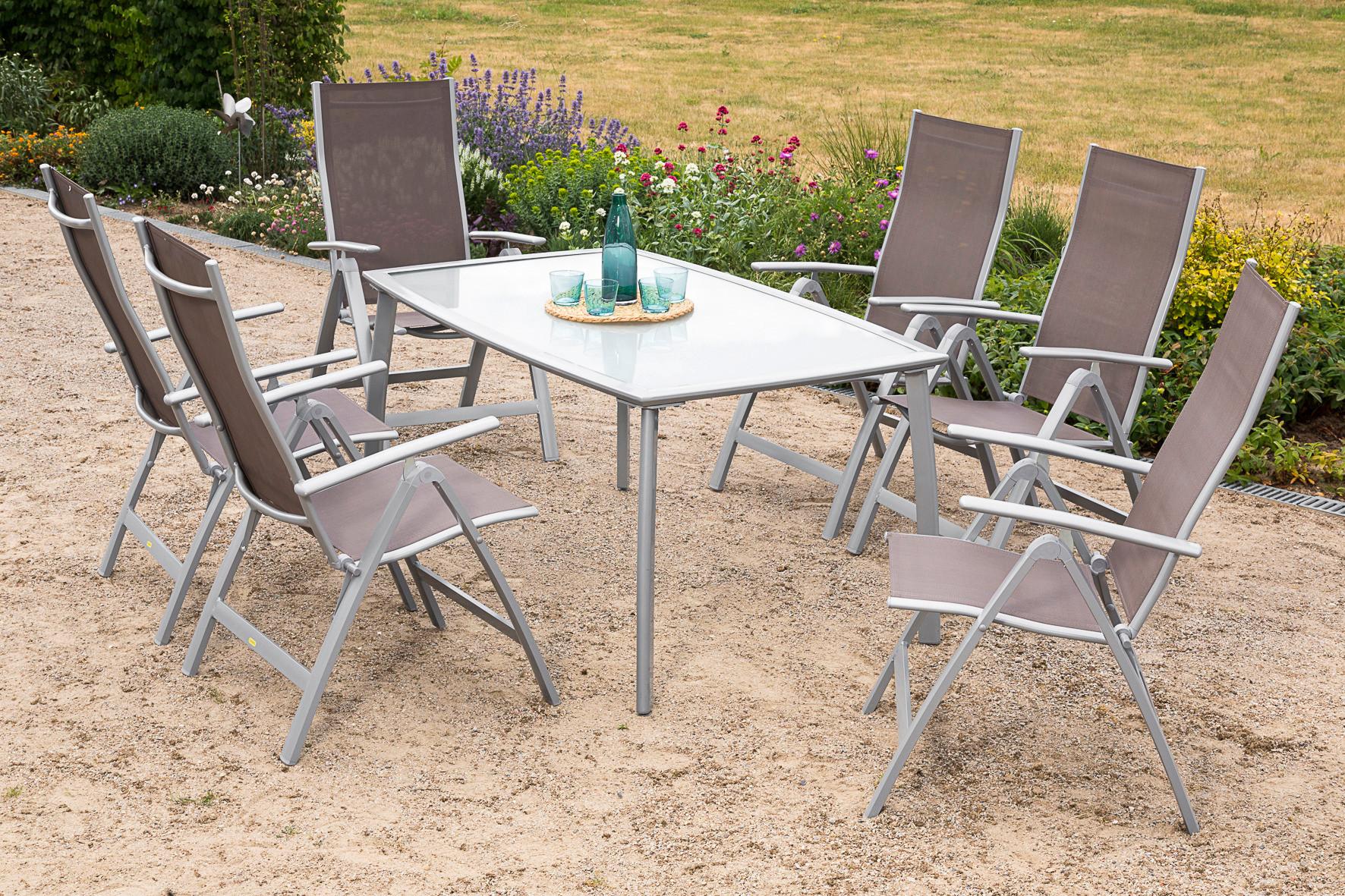 GARTENSET CARRARA Metall, Textil Gardenson Garten & Outdoor > Gartenmöbel > Gartenmöbel-Sets Taupe