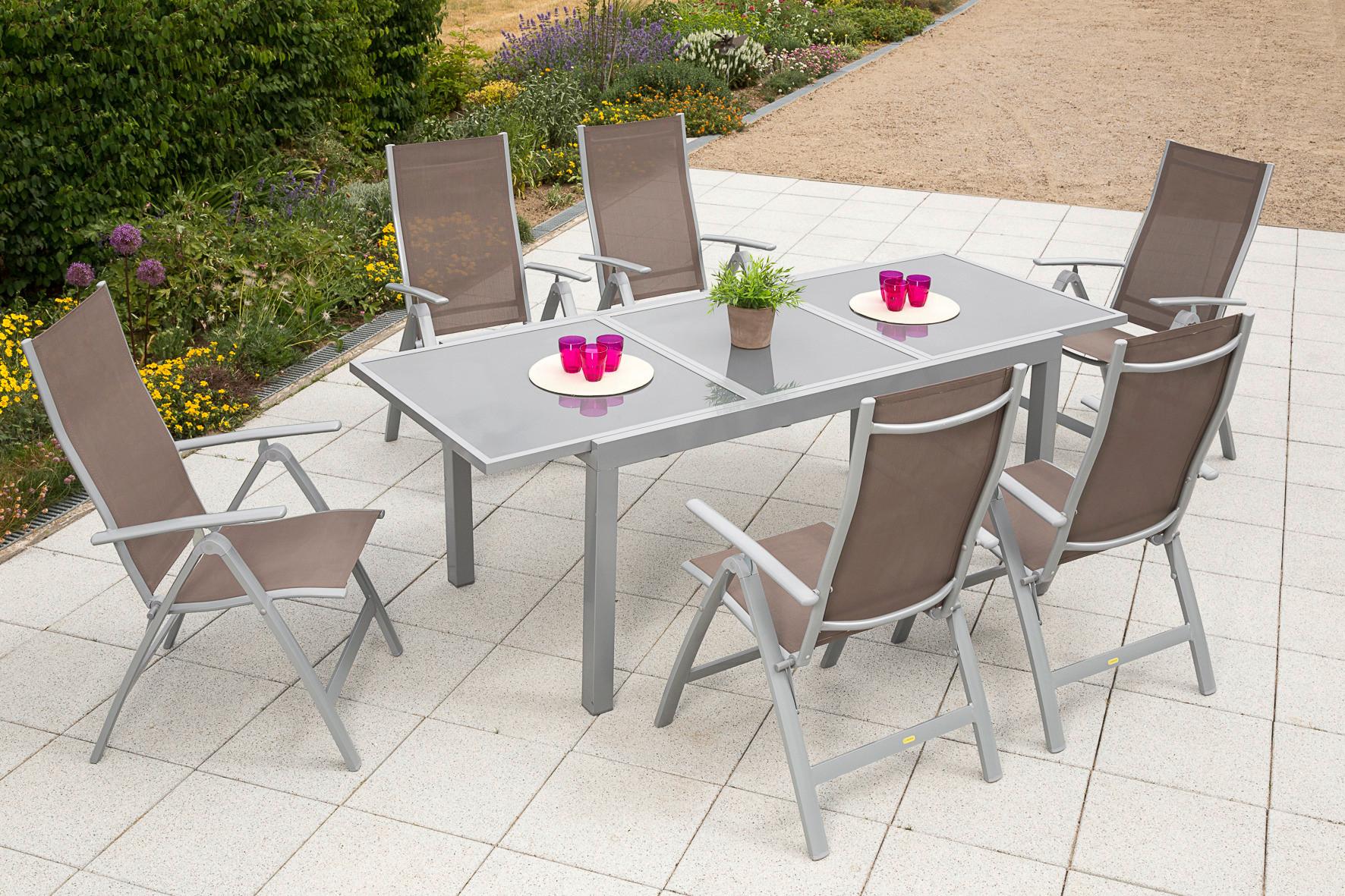 GARTENSET CARRARA Metall, Textil Gardenson Garten & Outdoor > Gartenmöbel > Gartenmöbel-Sets Taupe