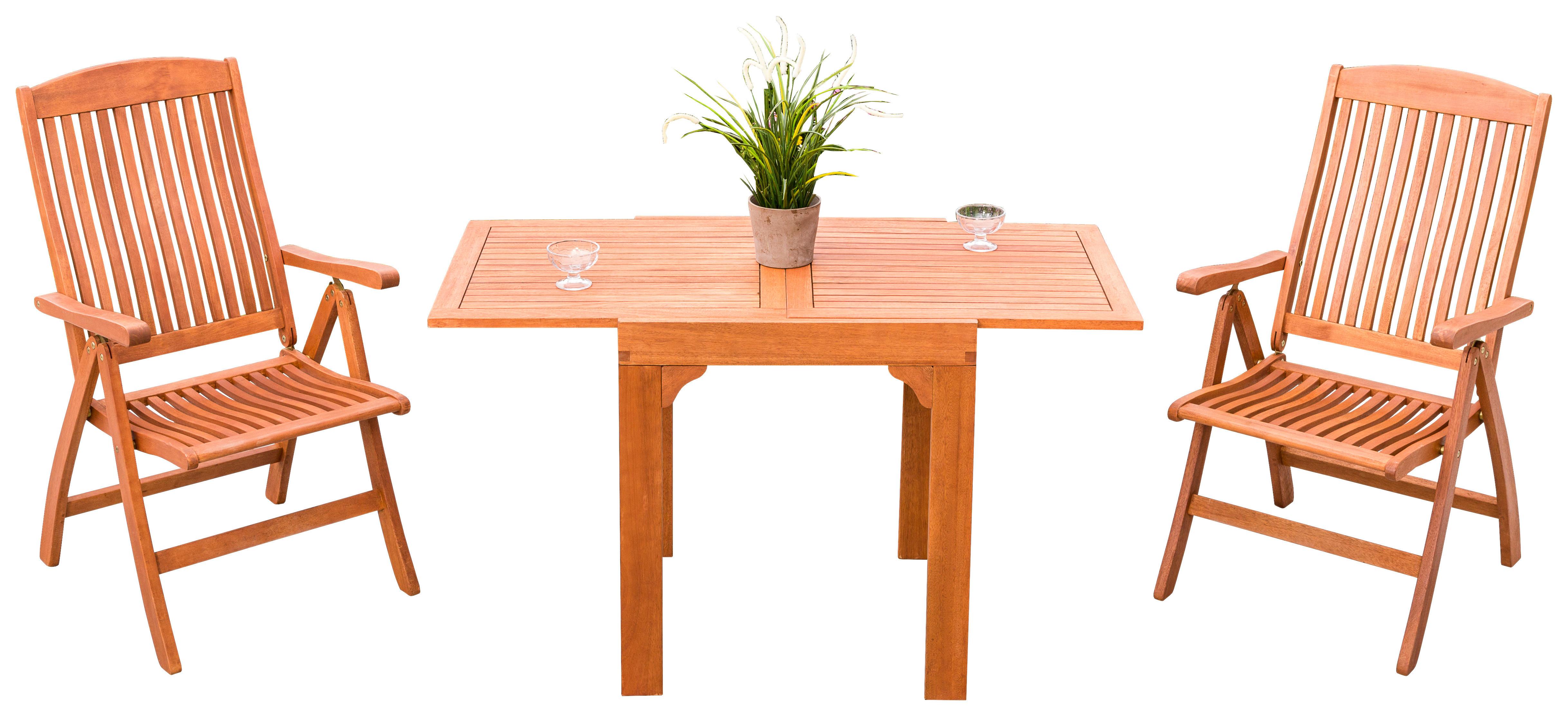 Balkonset Set Maracaibo Eukalyptusholz Holz Gardenson Garten & Outdoor > Balkonset Braun