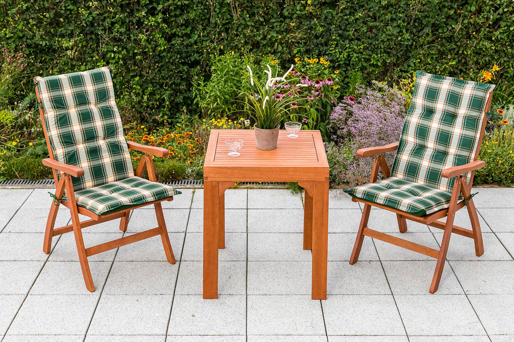 Balkonmöbel Set Maracaibo Eukalyptusholz Textil Gardenson Garten & Outdoor > Balkonset Braun