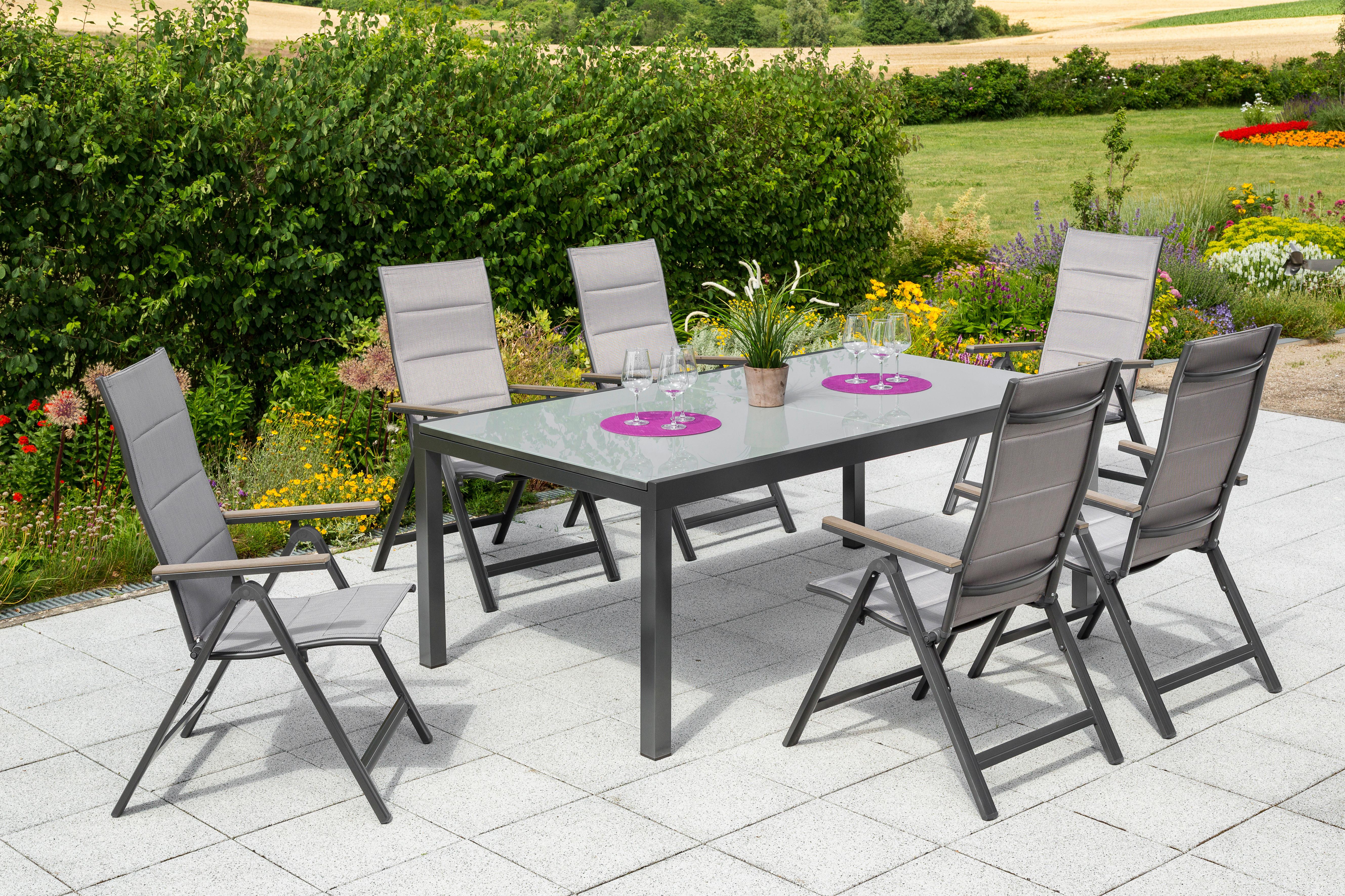GARTENSET TRIVERO Metall, Textil Gardenson Garten & Outdoor > Gartenmöbel > Gartenmöbel-Sets Braun