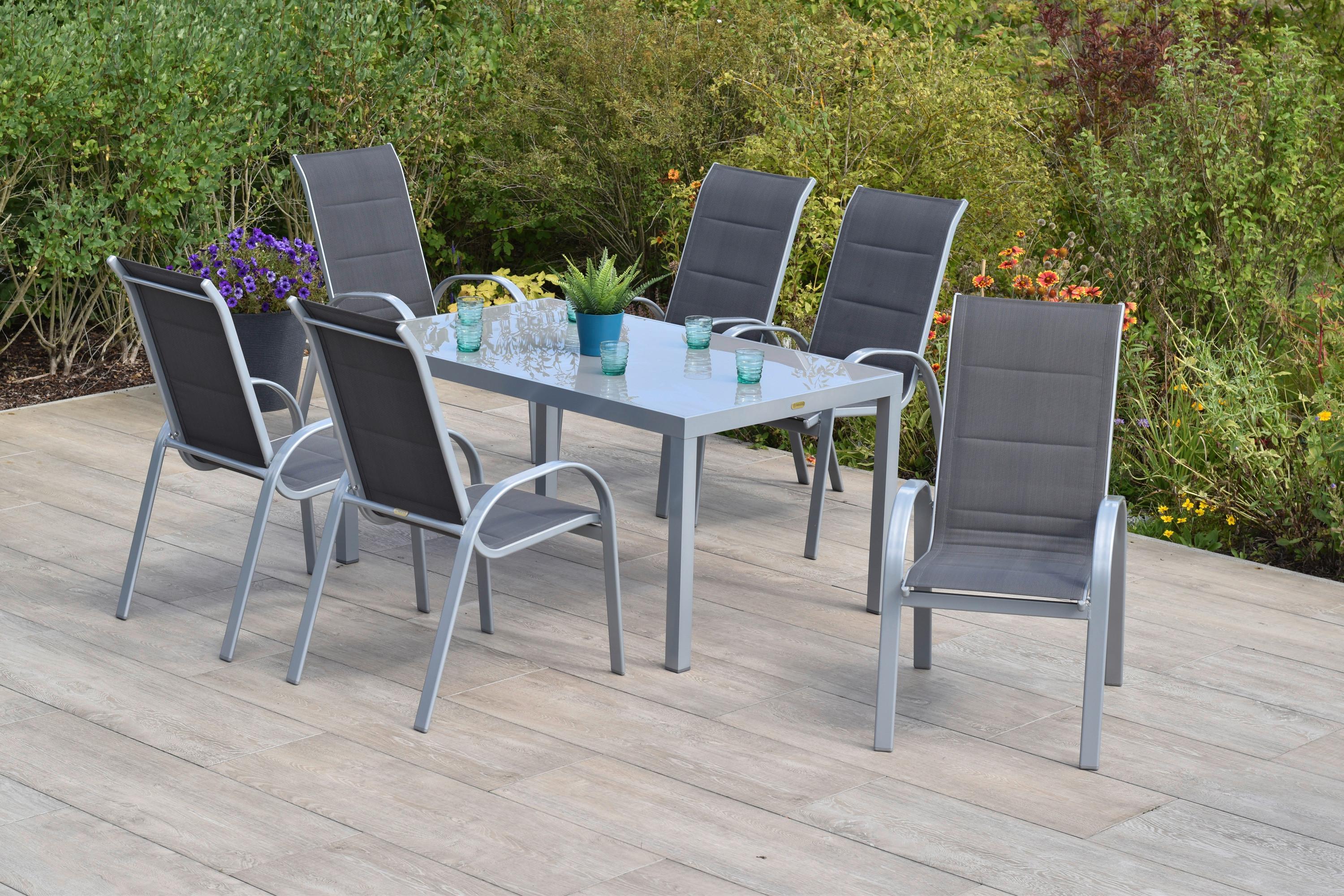 GARTENSET AMALFI DI LUSSO Metall, Textil Gardenson Garten & Outdoor > Gartenmöbel > Gartenmöbel-Sets Anthrazit