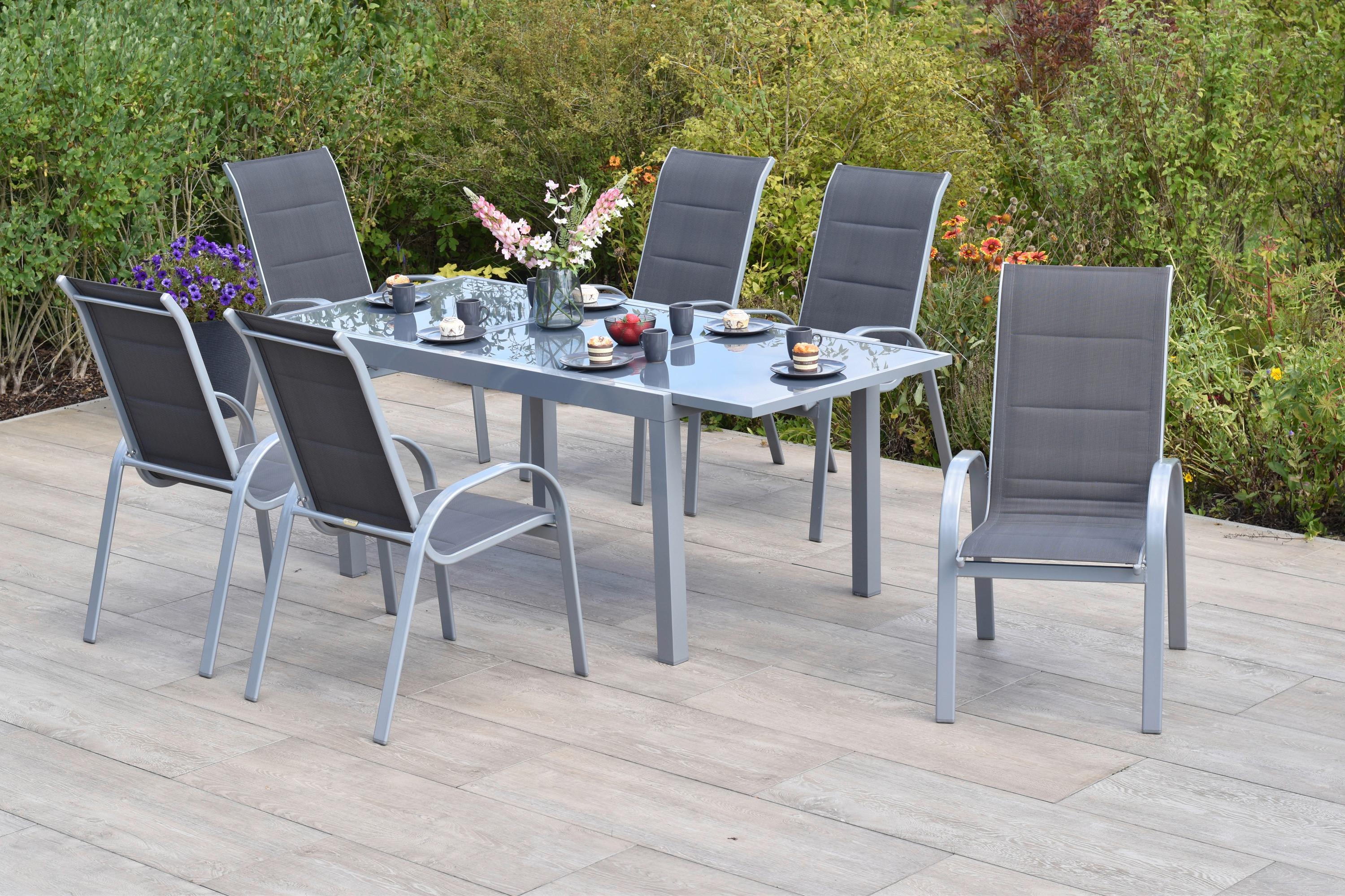 GARTENSET AMALFI DI LUSSO Metall, Textil Gardenson Garten & Outdoor > Gartenmöbel > Gartenmöbel-Sets Anthrazit