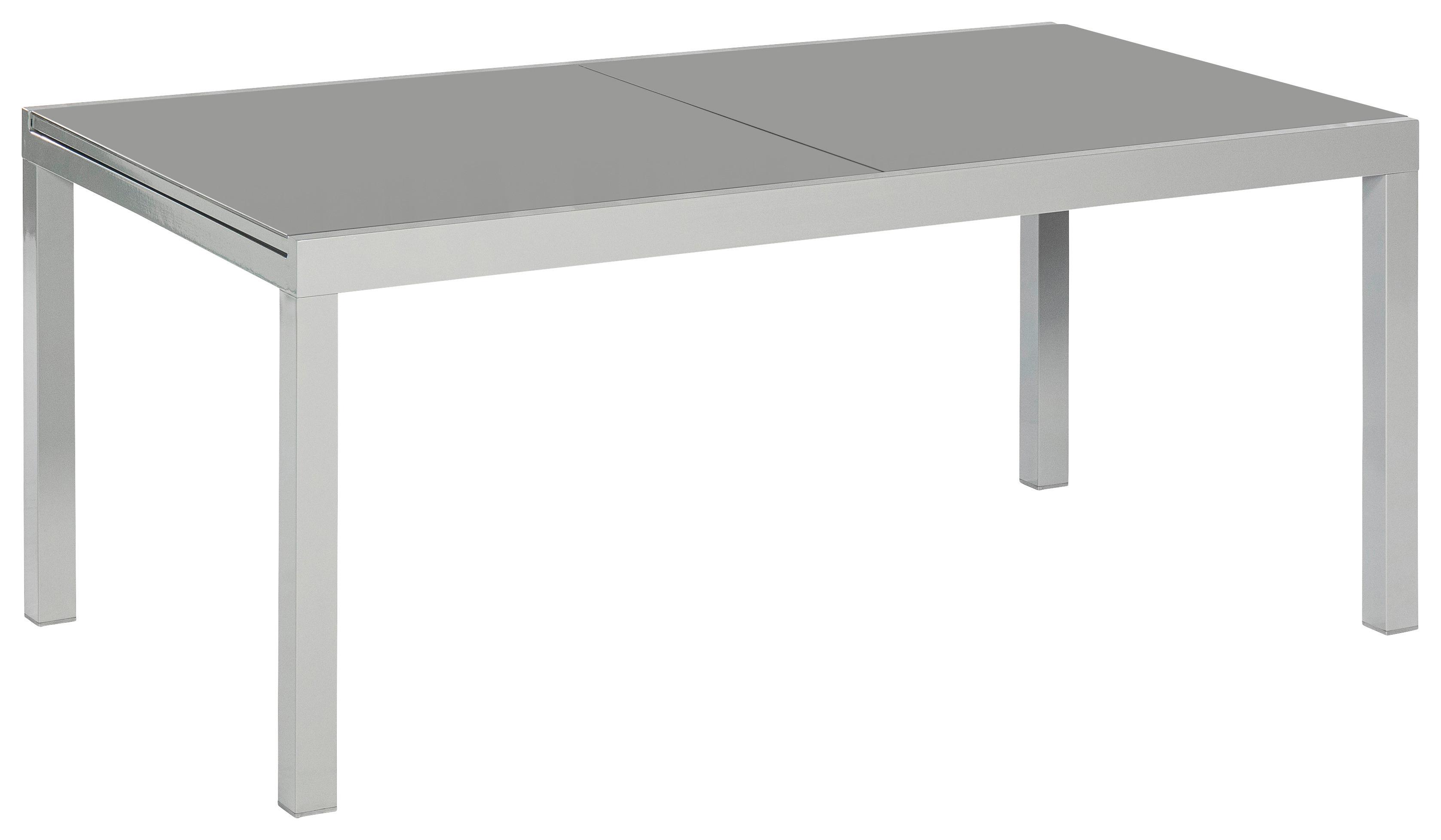 Gartentisch ausziehbar Semi Metall/Glas Grau L: 180-250 cm Metall, Glas Gardenson Garten & Outdoor > Gartenmöbel > Gartentische > Gartenesstische Grau