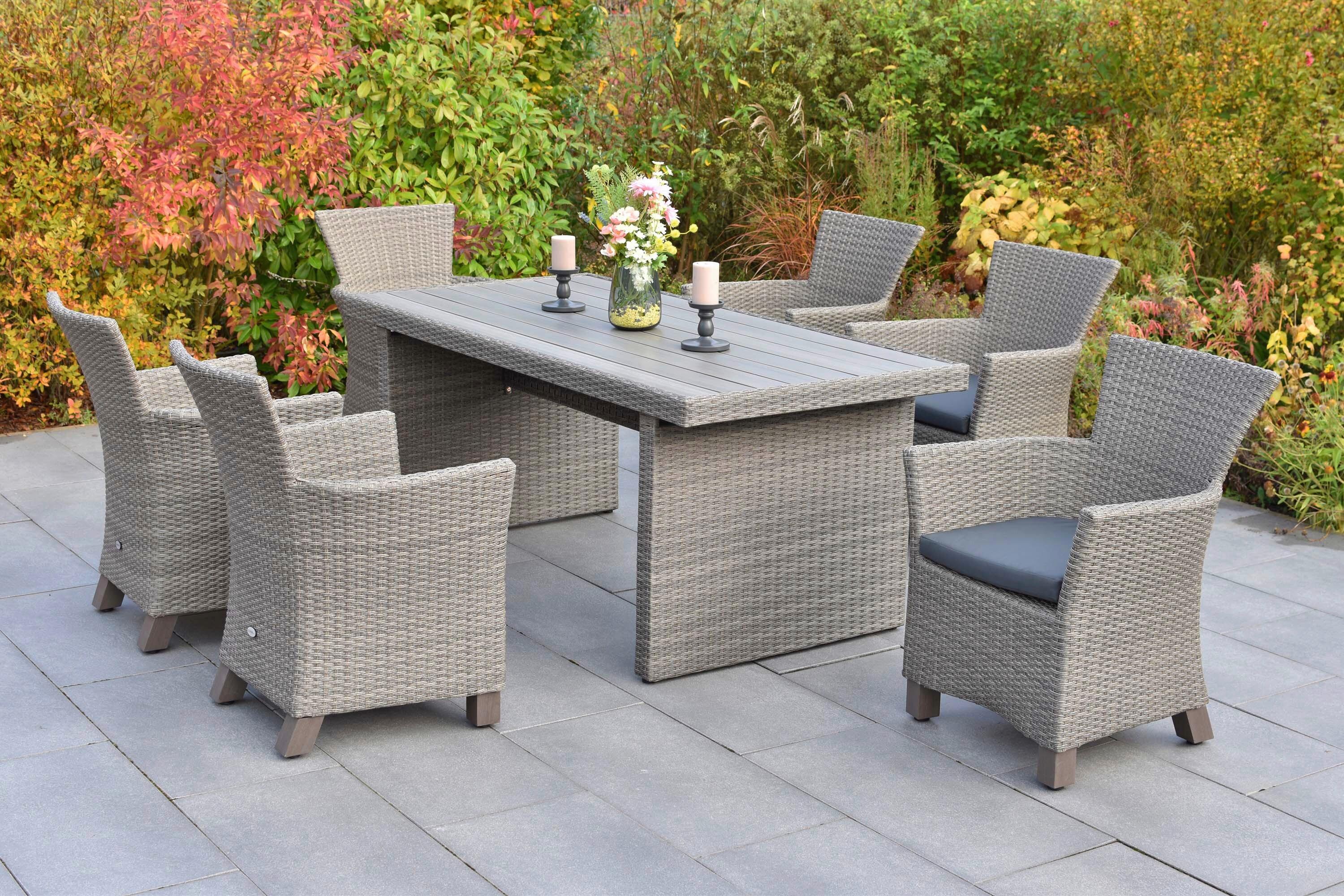 Gartentisch Toskana Grau Metall, Kunststoff Gardenson Garten & Outdoor > Gartenmöbel > Gartentische > Gartenesstische Grau