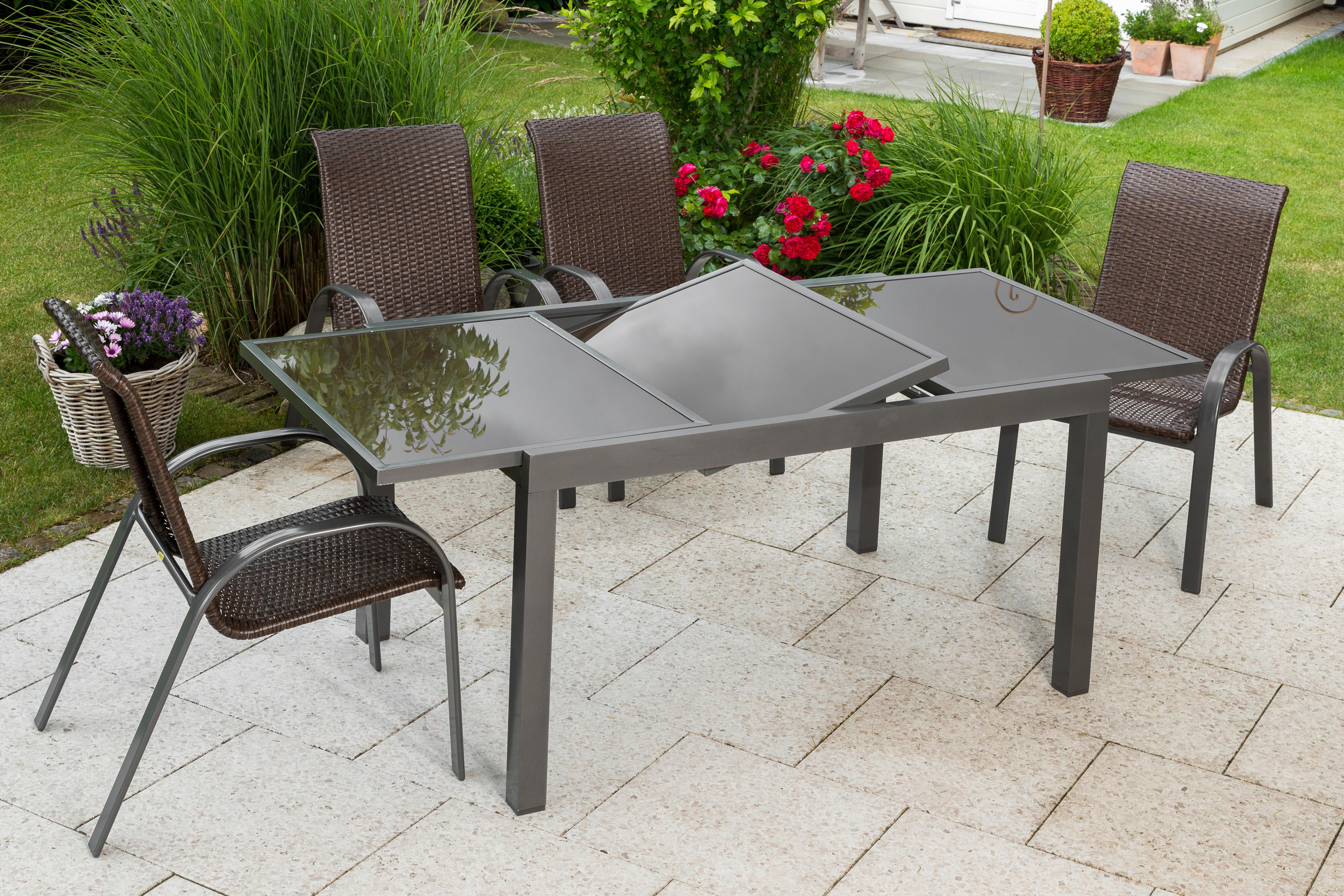 GARTENSET VARESE Metall, Kunststoff Gardenson Garten & Outdoor > Gartenmöbel > Gartenmöbel-Sets Braun