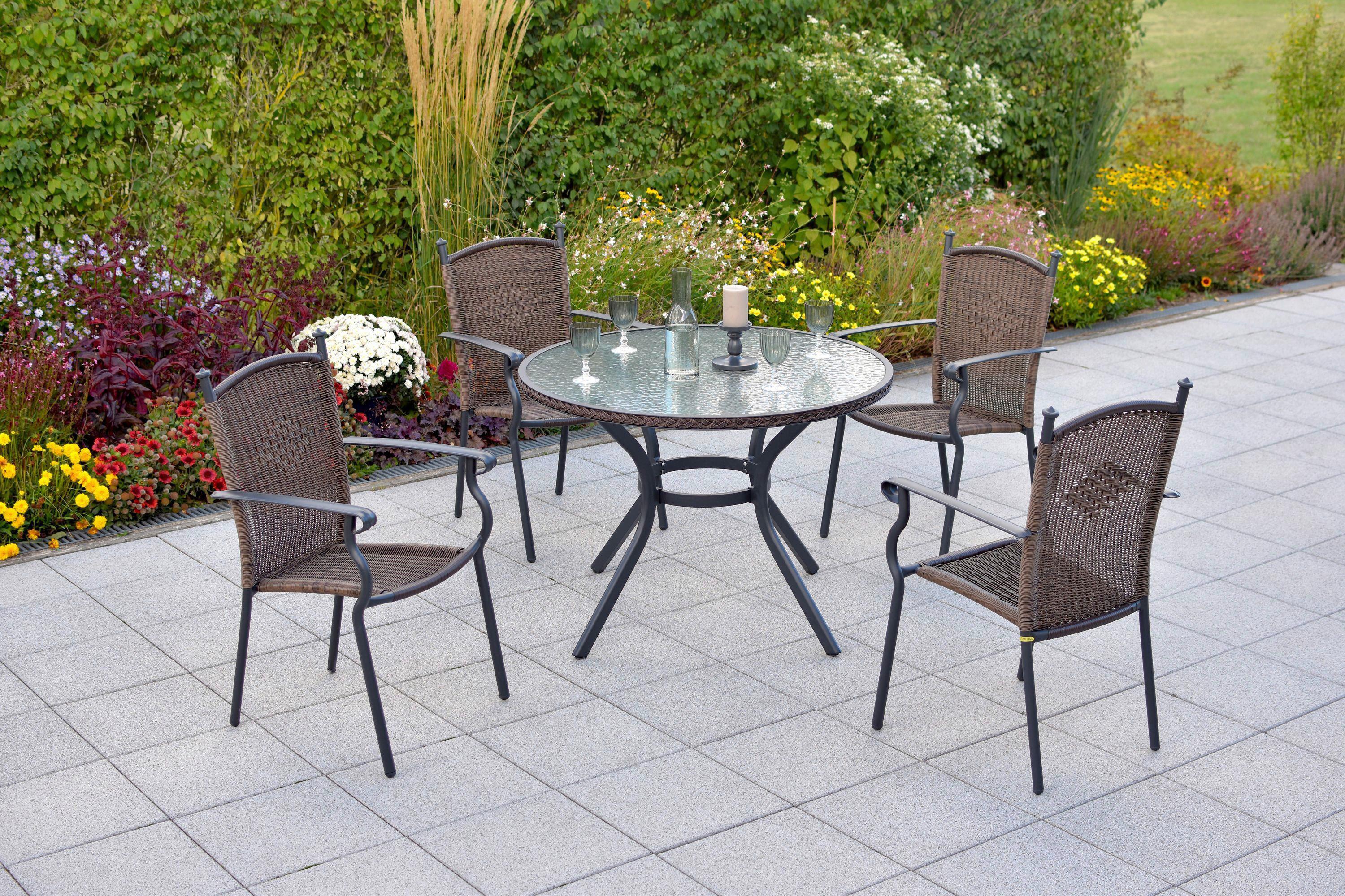 GARTENSET ROMA Metall, Kunststoff Gardenson Garten & Outdoor > Gartenmöbel > Gartenmöbel-Sets Braun