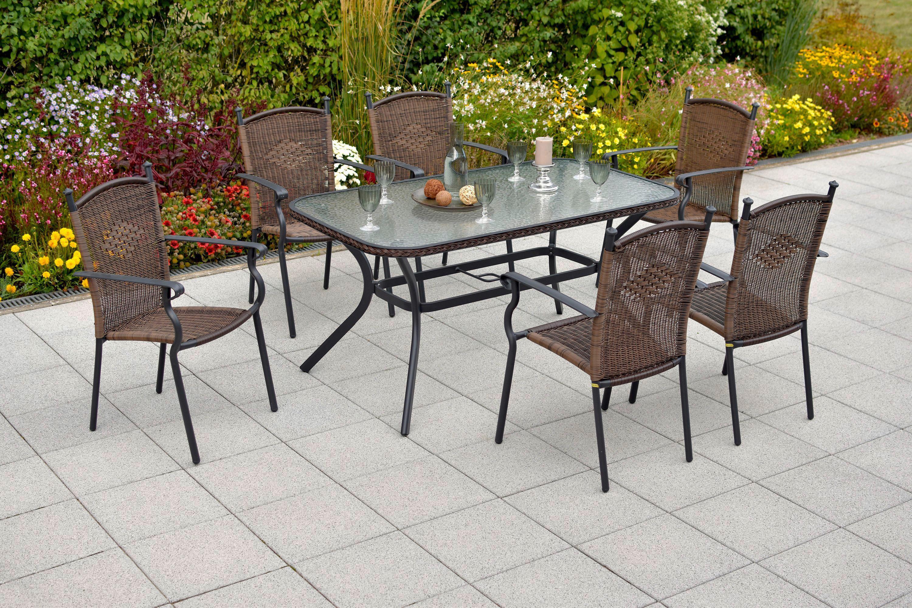 GARTENSET ROMA Metall, Kunststoff Gardenson Garten & Outdoor > Gartenmöbel > Gartenmöbel-Sets Braun
