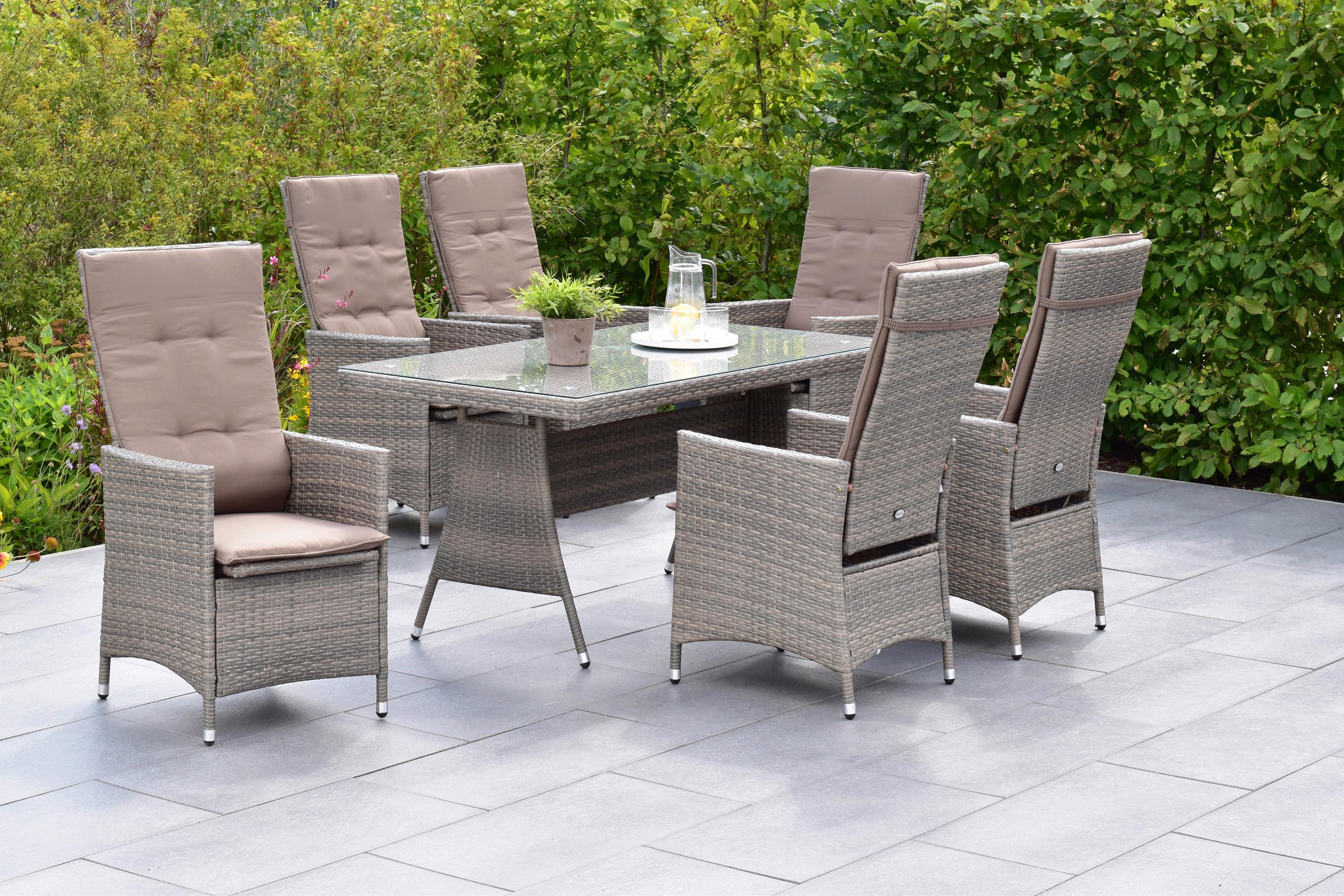GARTENSET VALENCIA Metall, Kunststoff, Textil Gardenson Garten & Outdoor > Gartenmöbel > Gartenmöbel-Sets Grau
