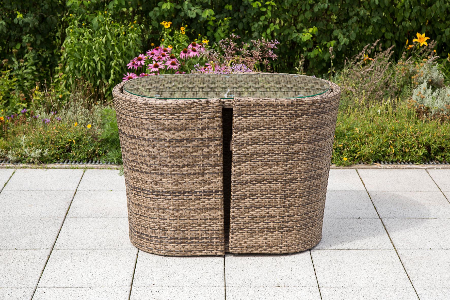 GARTENSET ANCONA Metall, Kunststoff, Textil Gardenson Garten & Outdoor > Gartenmöbel > Gartenmöbel-Sets Braun