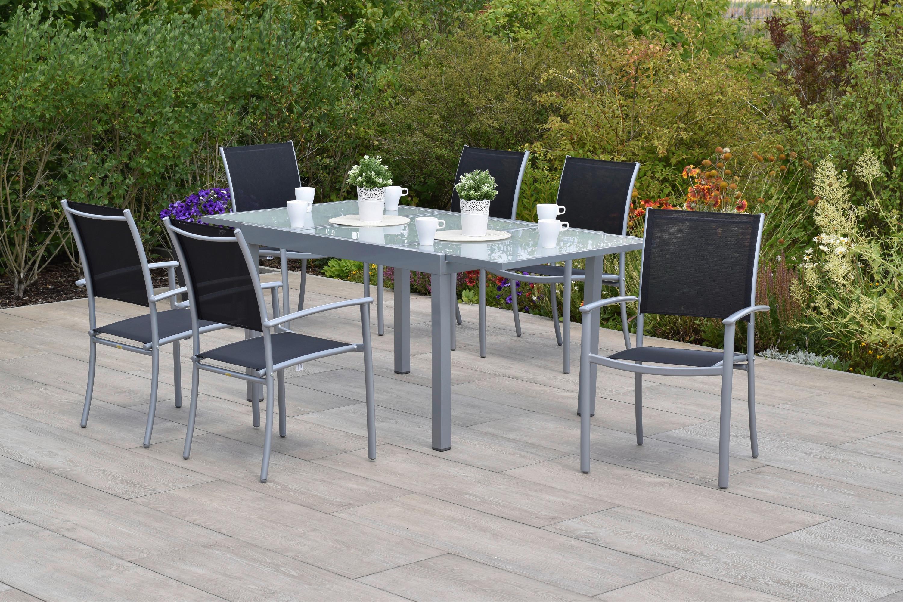 GARTENSET MILANO Textil, Metall Gardenson Garten & Outdoor > Gartenmöbel > Gartenmöbel-Sets Schwarz