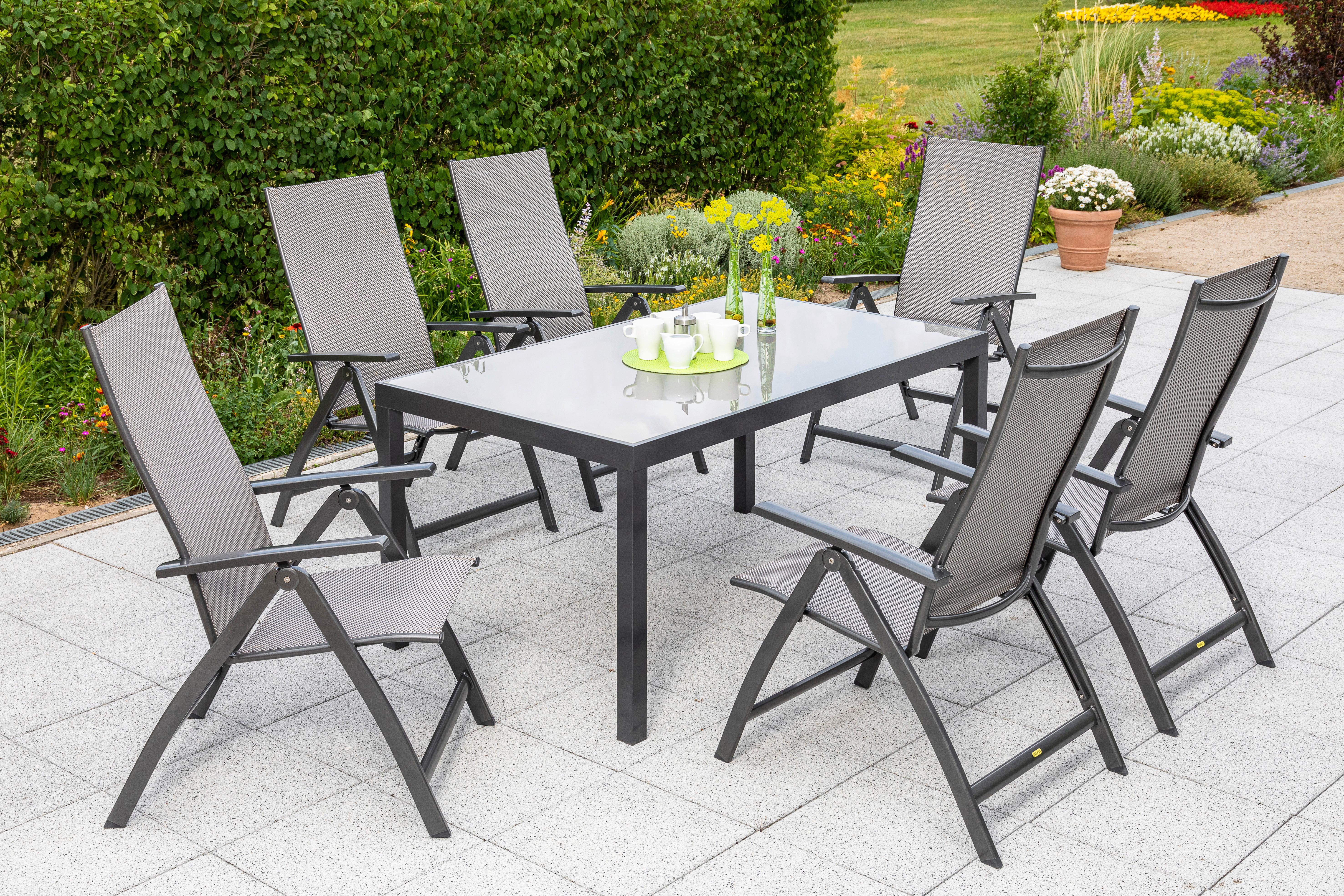 GARTENSET VICENZA Metall, Textil Gardenson Garten & Outdoor > Gartenmöbel > Gartenmöbel-Sets Braun