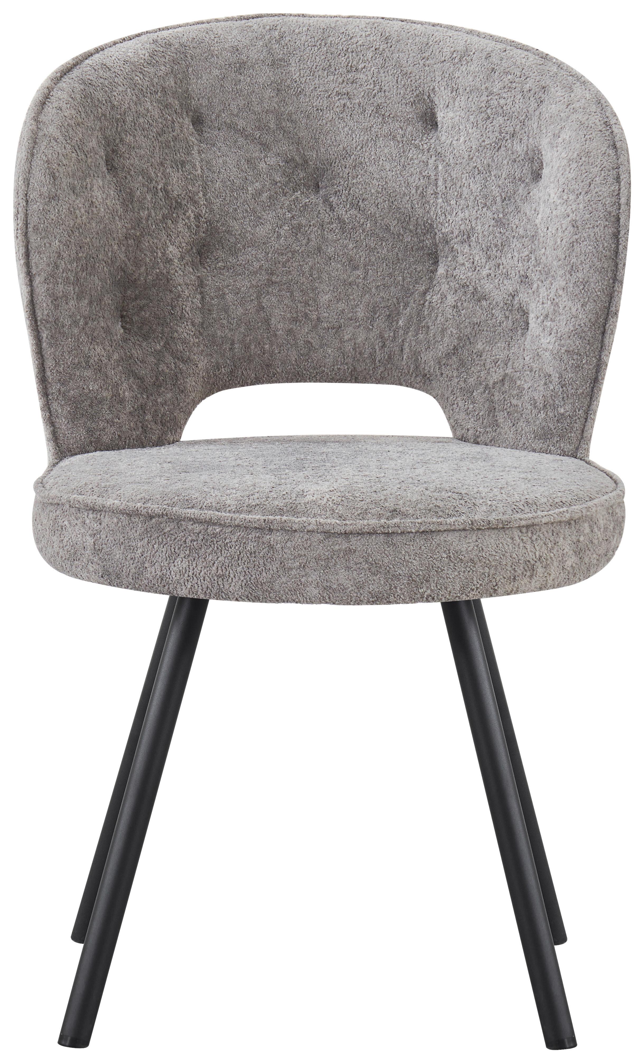 wohnli-moebel-suche-001467002001-1 Stuhl Mina Dunkelgrau/Schwarz Holz, Metall, Textil Mömax Möbel > Stühle > Esszimmerstühle > Holzstühle Grau