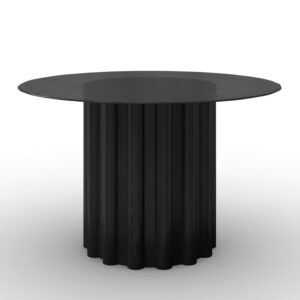 wohnli-moebel-suche-001467004202 Wohnli Möbelsuche - Esstisch Zelia Holz/Glas Schwarz Ø ca. 120 cm