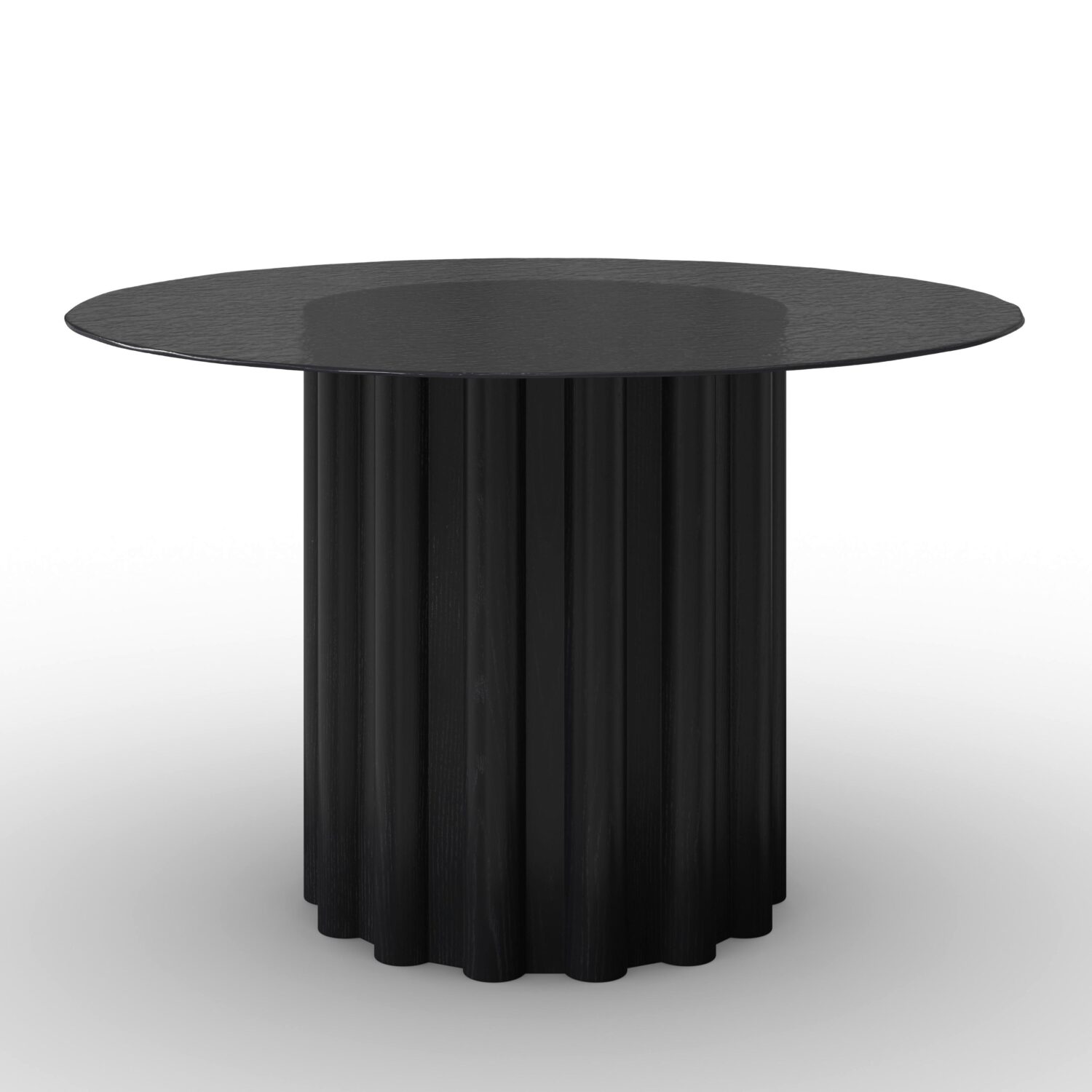 Wohnli Möbelsuche - Esstisch Zelia Holz/Glas Schwarz Ø ca. 120 cm