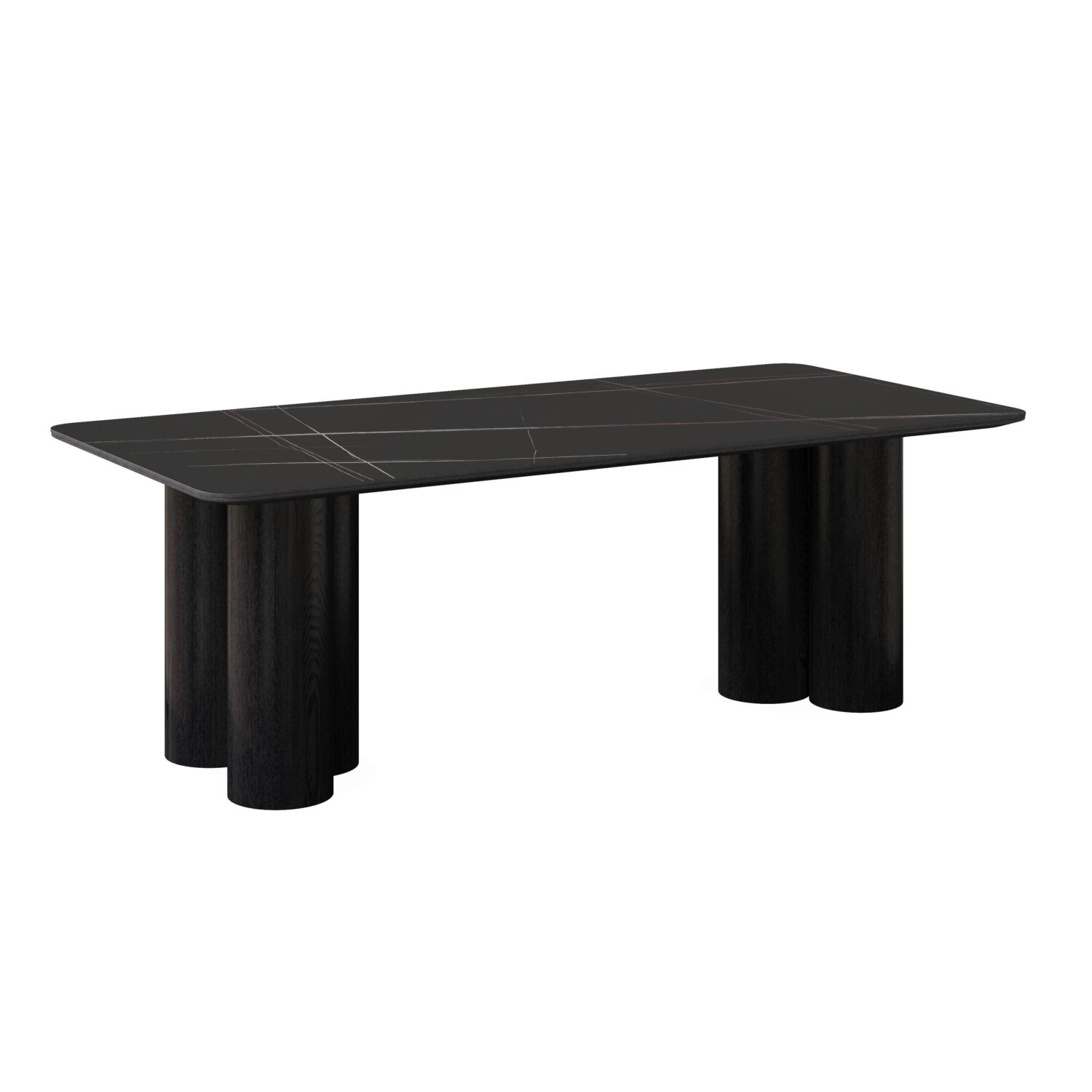 Wohnli Möbelsuche - Esstisch Kiano Holz/Keramik Schwarz ca. 220x105x76 cm