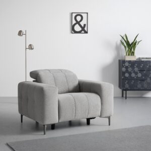Sessel Alvaro Dunkelgrau/Hellgrau Holz, Metall, Kunststoff, Textil Mömax Möbel > Sessel > Polstersessel Grau