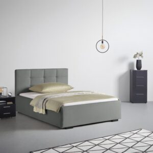 Polsterbett Nelo in Grau ca. 140x200cm Textil Mömax Möbel > Betten > Polsterbetten Grau
