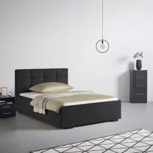 wohnli-moebel-suche-001489000910-1 Polsterbett Nelo Dunkelgrau ca. 140x200cm Textil Mömax Möbel > Betten > Polsterbetten Grau