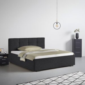 Polsterbett Nelo Dunkelgrau ca. 160x200cm Textil Mömax Möbel > Betten > Polsterbetten Grau