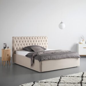 Polsterbett Katar Beige ca. 160x200cm Textil Mömax Möbel > Betten > Polsterbetten Beige