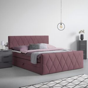 Boxspringbett Josie B Braun ca. 180x200cm Holz, Holzwerkstoff Mömax Möbel > Betten > Doppelbetten Braun