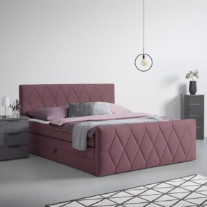 Boxspringbett Josie B Braun ca. 160x200cm Holz, Textil, Holzwerkstoff Mömax Möbel > Betten > Boxspringbetten Braun