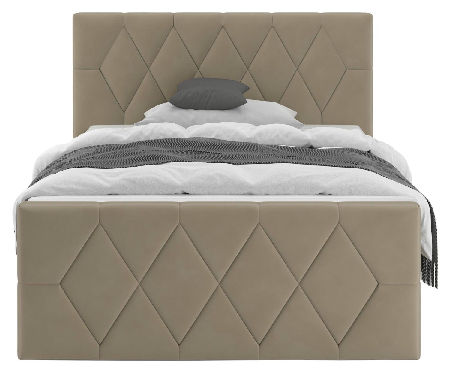 Boxspringbett Josie B Beige ca. 140x200cm Holz, Holzwerkstoff Mömax Möbel > Betten > Boxspringbetten Beige