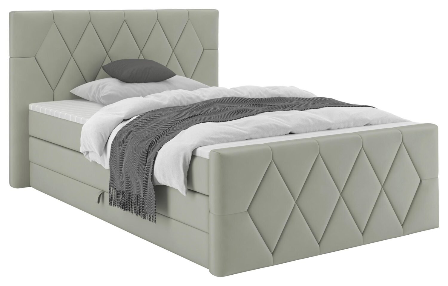 Wohnli Möbelsuche - Boxspringbett Josie B Grau ca. 120x200cm