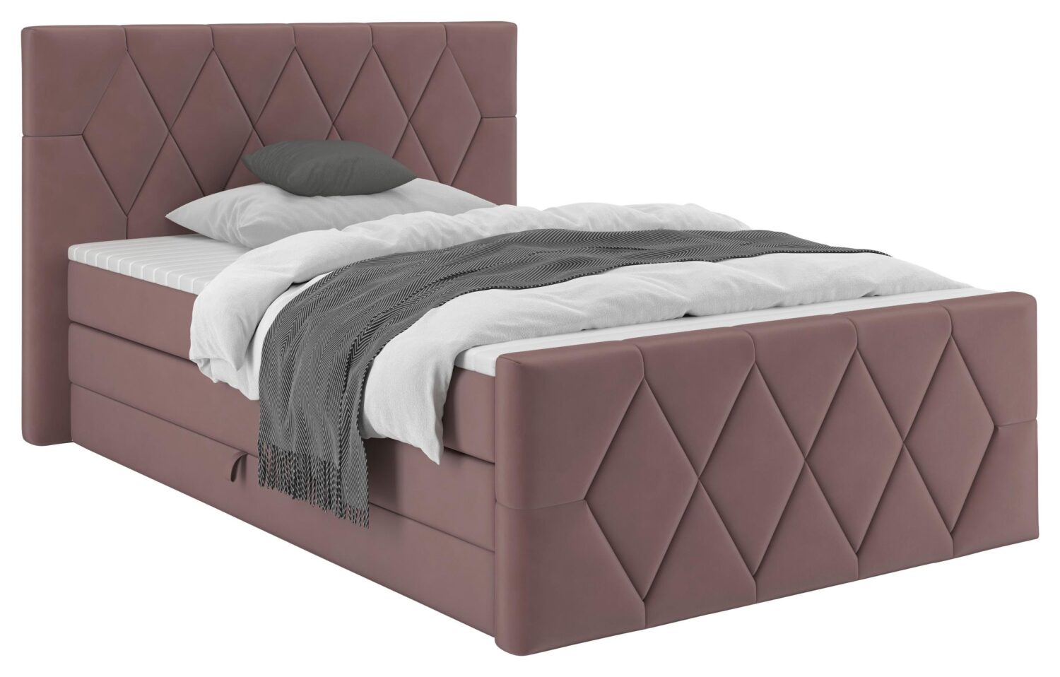 Wohnli Möbelsuche - Boxspringbett Josie B Braun ca. 140x200cm