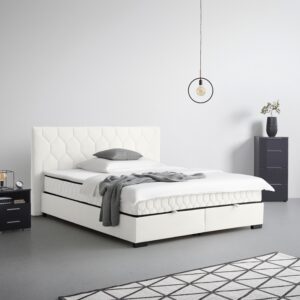 Boxbett Maya-D Creme ca. 180x200cm Holz, Kunststoff, Textil, Holzwerkstoff Mömax Möbel > Betten > Boxspringbetten Weiß