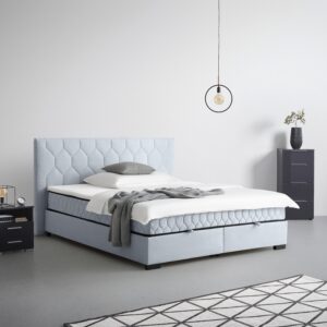 wohnli-moebel-suche-001523000308-1 Boxbett Maya Grau ca. 160x200cm Holz, Textil, Holzwerkstoff Mömax Möbel > Betten Grau