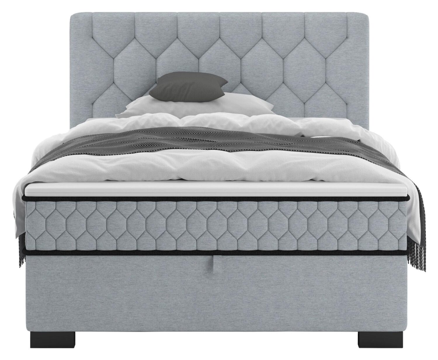 Boxbett Maya D Grau ca. 140x200cm Holz, Textil, Holzwerkstoff Mömax Möbel > Betten Grau