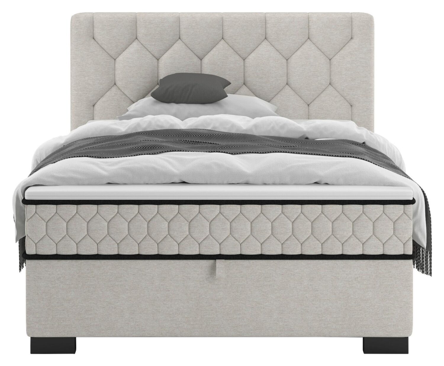 Boxbett Maya D Beige ca. 120x200cm Holz, Textil, Holzwerkstoff Mömax Möbel > Betten Beige