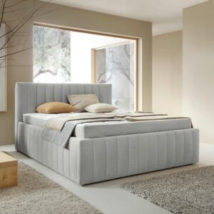 Polsterbett Orinoco Grau ca. 180x200cm Metall, Holzwerkstoff Mömax Möbel > Betten > Doppelbetten Grau