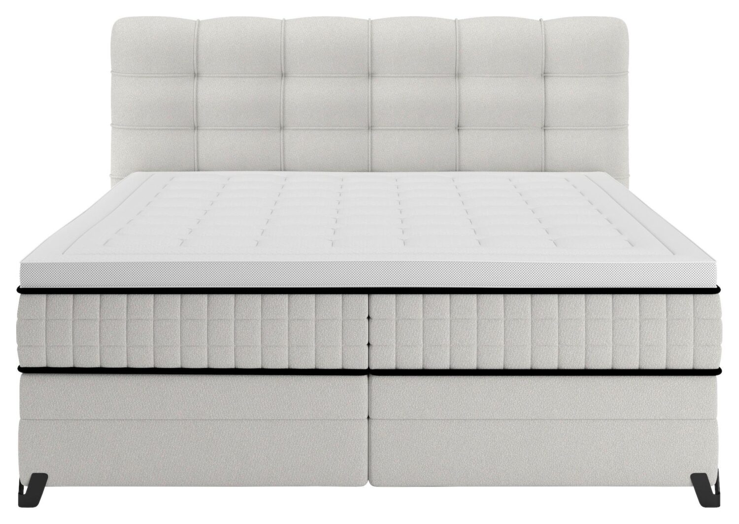 Boxspringbett Carmen C Beige ca. 180x200cm Holz, Textil, Holzwerkstoff Premium Living Möbel > Betten > Doppelbetten Beige