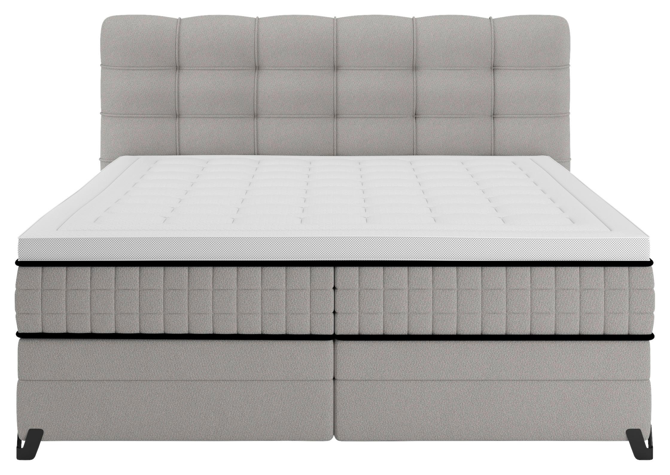 wohnli-moebel-suche-001523001708-1 Boxspringbett Carmen C Grau ca. 160x200cm Holz, Metall, Kunststoff, Holzwerkstoff Premium Living Möbel > Betten > Boxspringbetten Grau