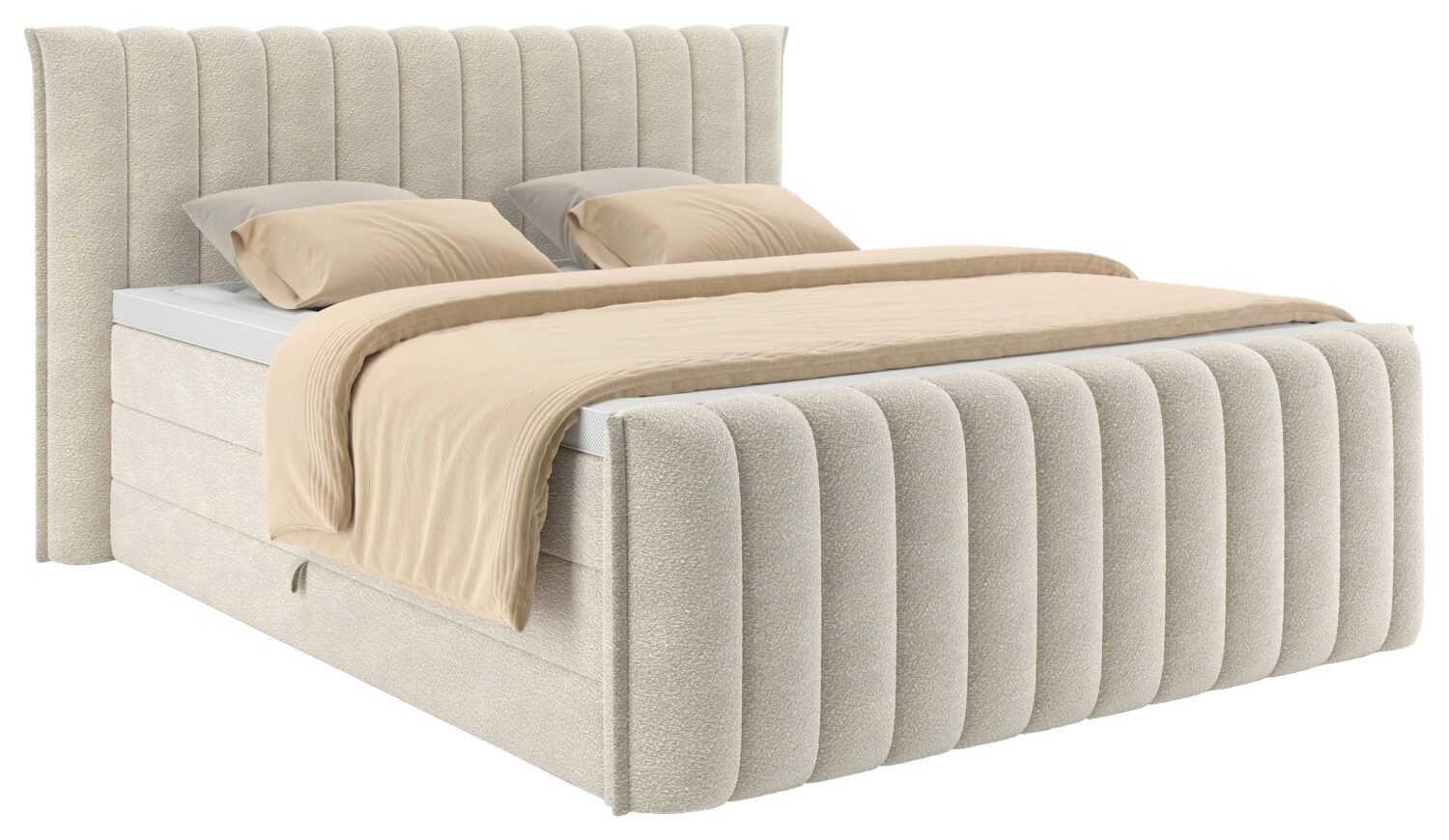 Wohnli Möbelsuche - Boxspringbett Lina Beige ca. 200x200cm