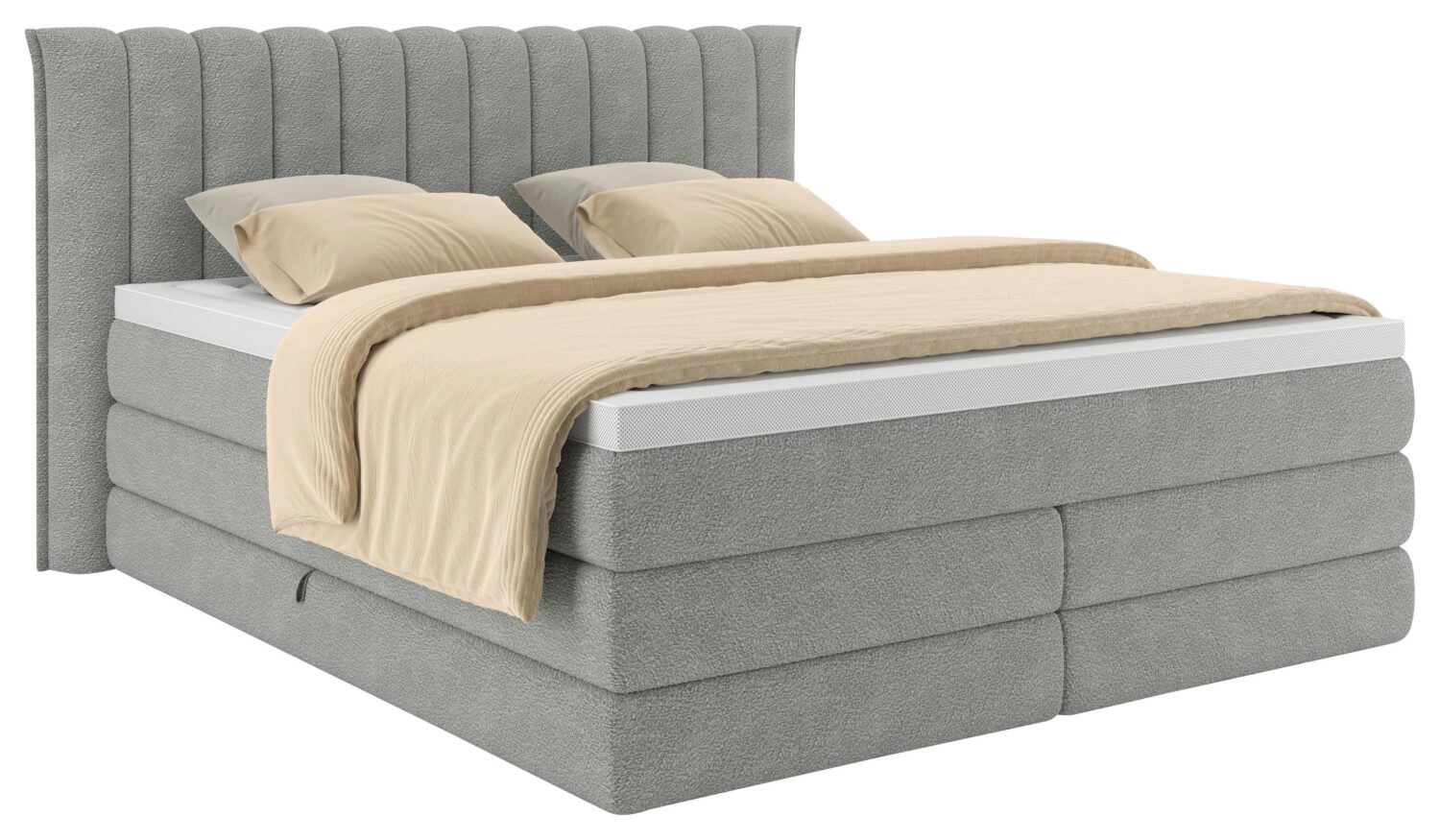 Wohnli Möbelsuche - Boxspringbett Lina Grau ca. 160x200cm