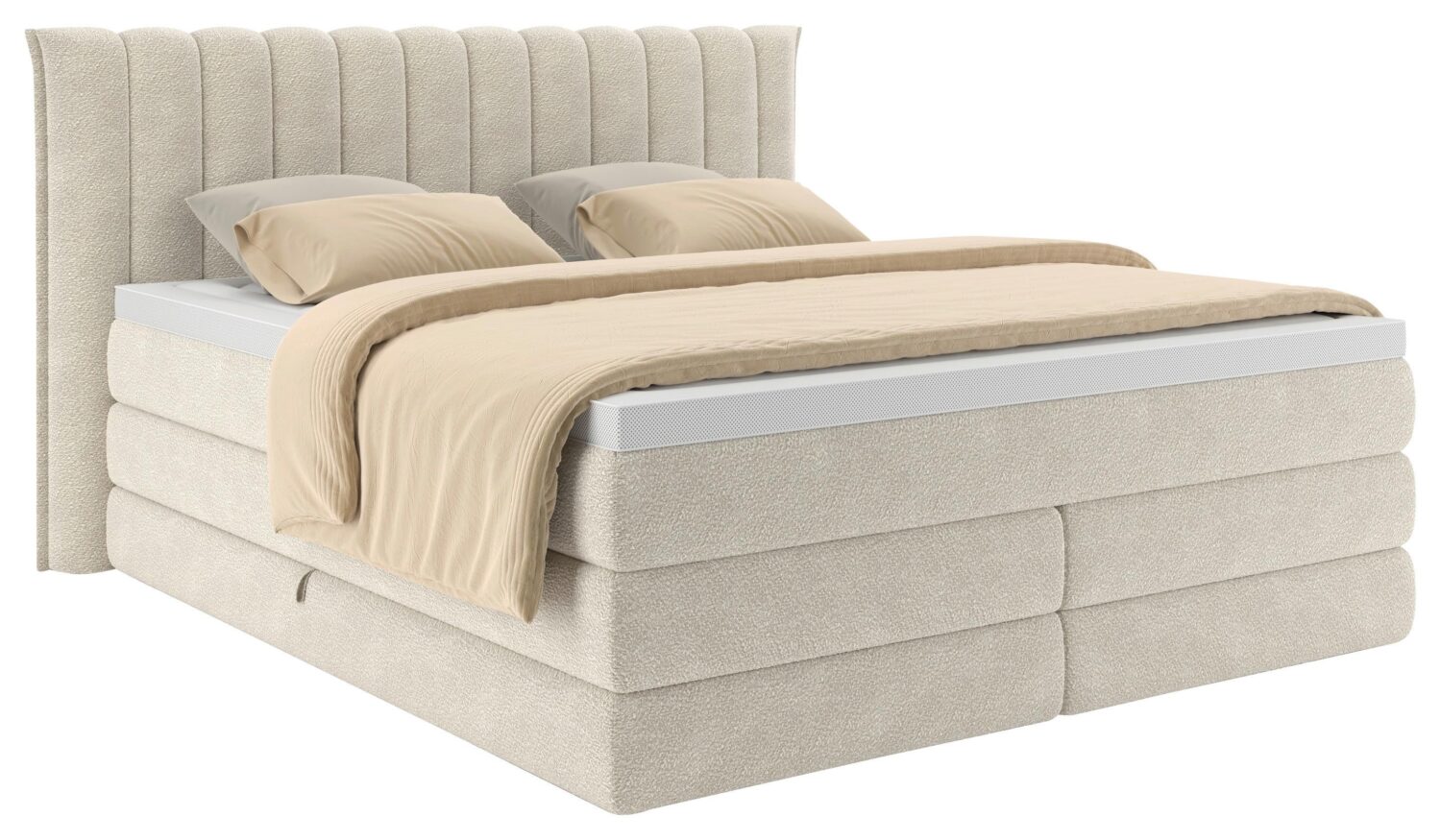 Wohnli Möbelsuche - Boxspringbett Lina Beige ca. 200x200cm