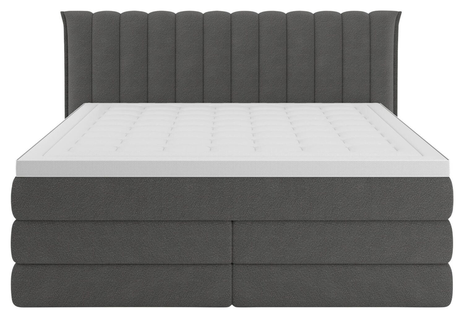 Boxspringbett Lina Anthrazit ca. 160x200cm Holz, Textil, Holzwerkstoff Premium Living Möbel > Betten > Boxspringbetten Anthrazit