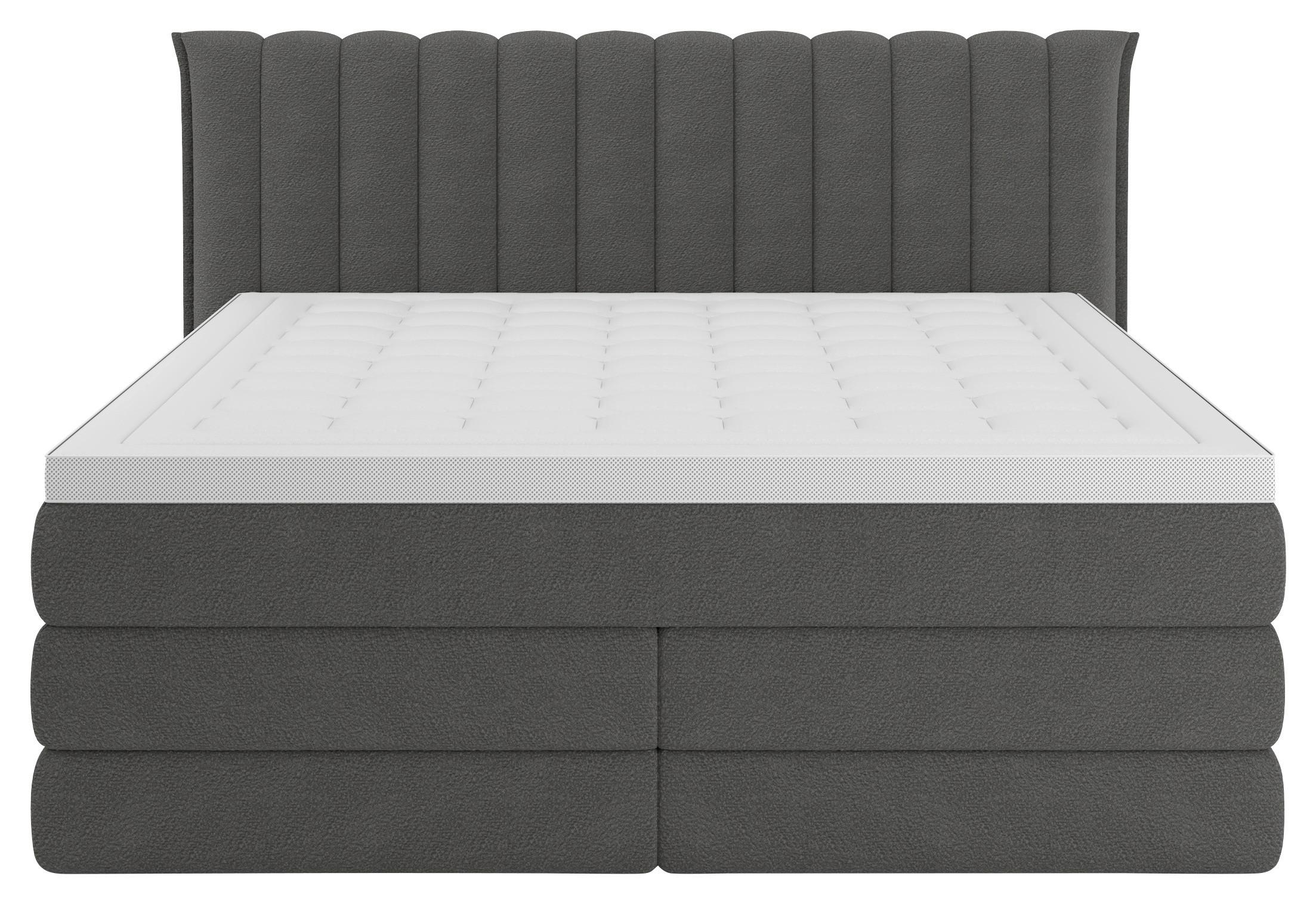 wohnli-moebel-suche-001523002048-1 Boxspringbett Lina Anthrazit ca. 200x200cm Holz, Kunststoff, Textil, Holzwerkstoff Premium Living Möbel > Betten > Boxspringbetten Anthrazit