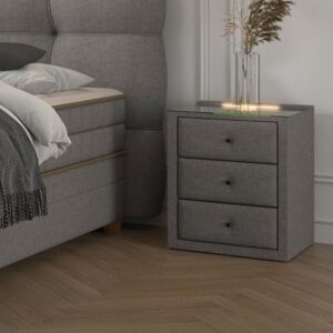 Nachtkästchen Universal Grau Kunststoff, Textil, Holzwerkstoff Premium Living Möbel > Kommoden & Schubladenschränke > Nachttische Grau