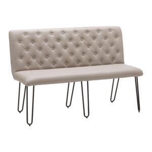 Wohnli Möbelsuche - Sitzbank Ivie Taupe Lederlook Gespeichert